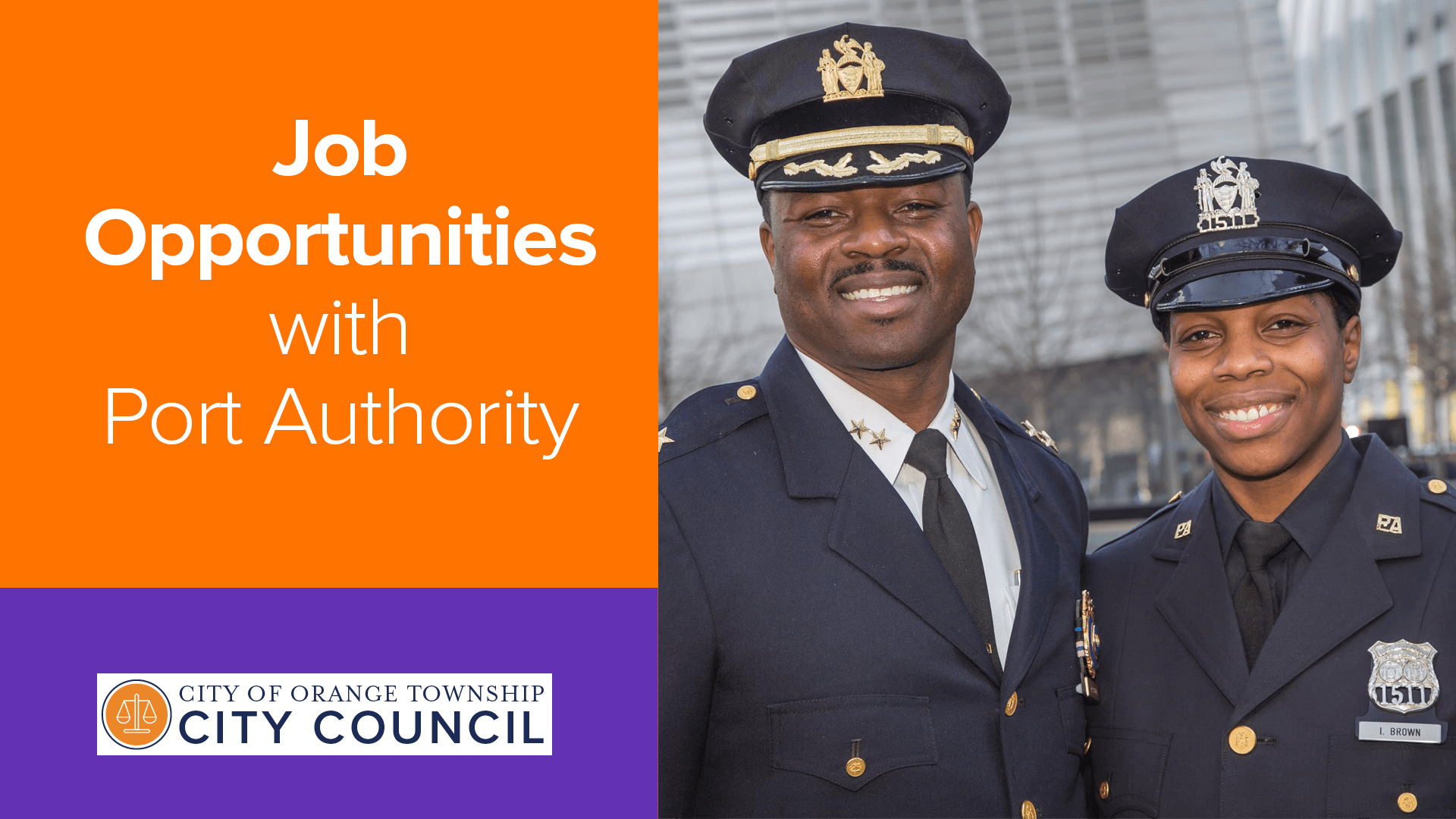Job Opportunities with Port Authority of NY/NJ – Orange City Council