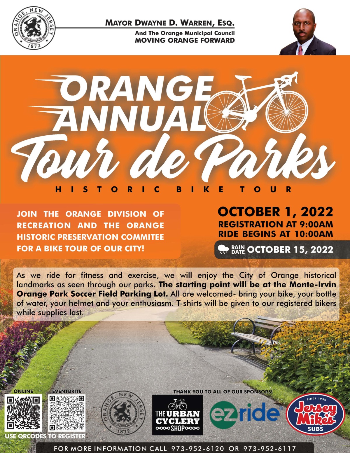 Orange Annual Tour de Parks October 1, 2022 Orange City Council